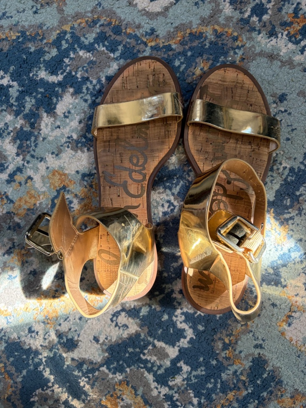 Sam Edelman golden sandals (7)